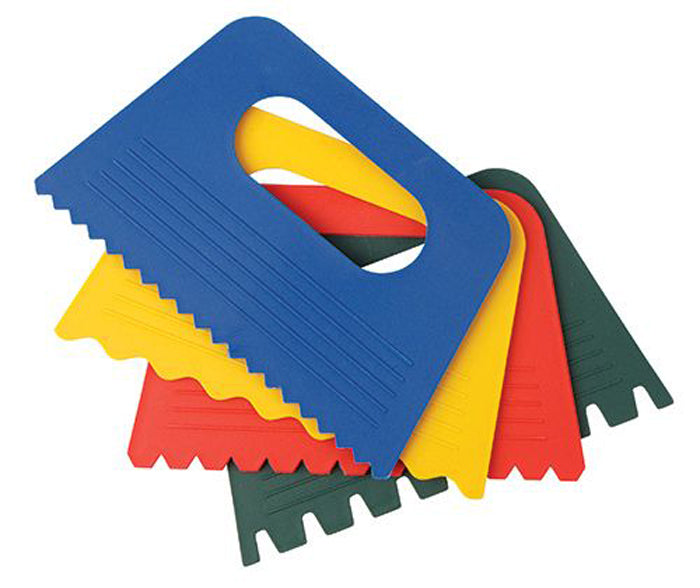 Paint Pattern Scrapers 4pc