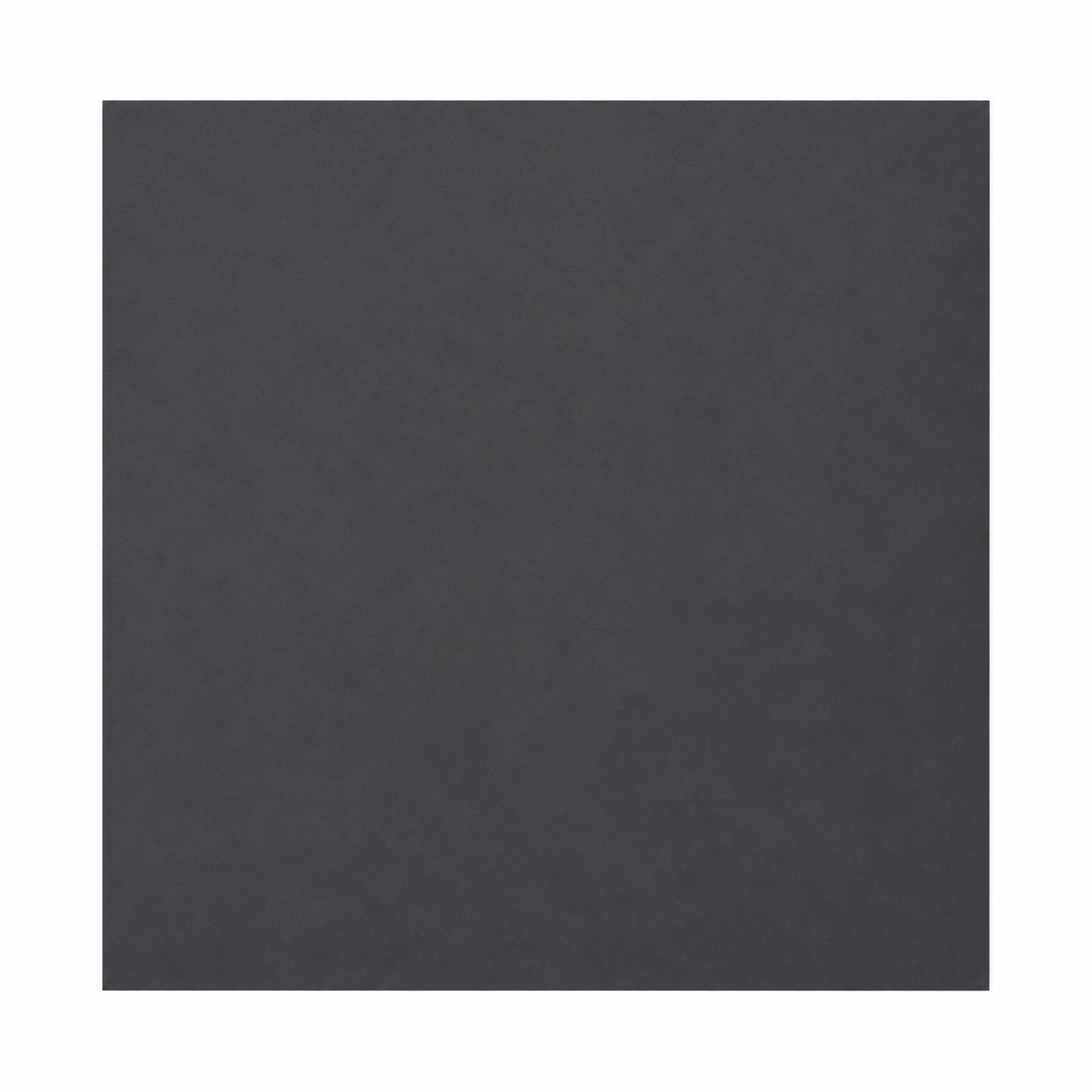 Single smooth Charcoal dark-grey cardstock sheet on a white background