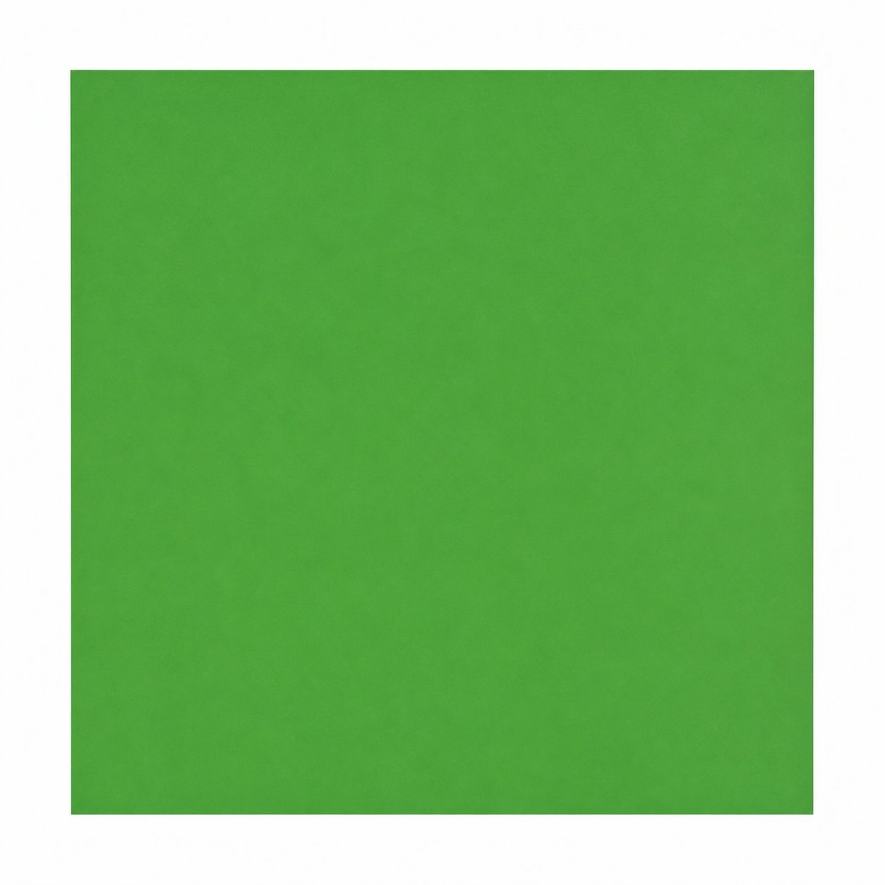 Single smooth Grass green cardstock sheet on a white background