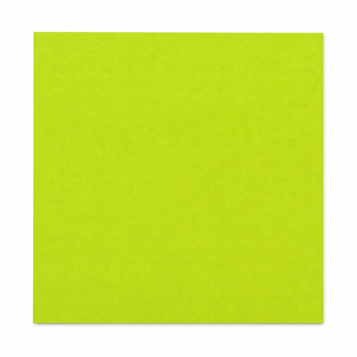 Single textured Limeade yellow-green cardstock sheet on a white background