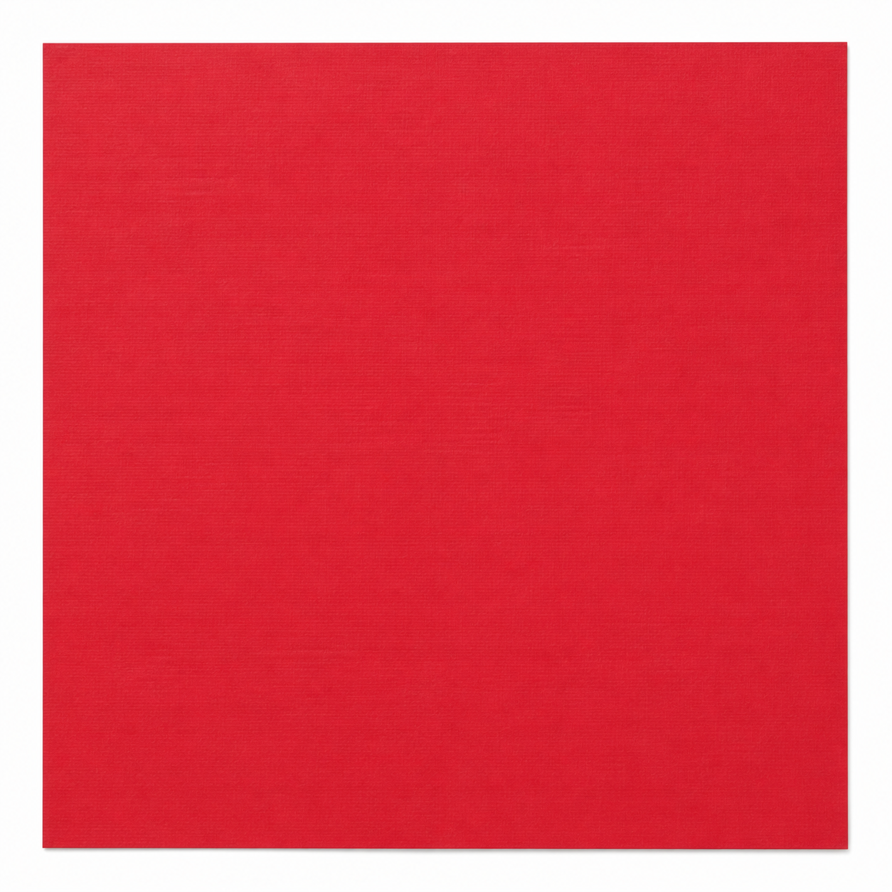 Single textured Scarlet red cardstock sheet on a white background