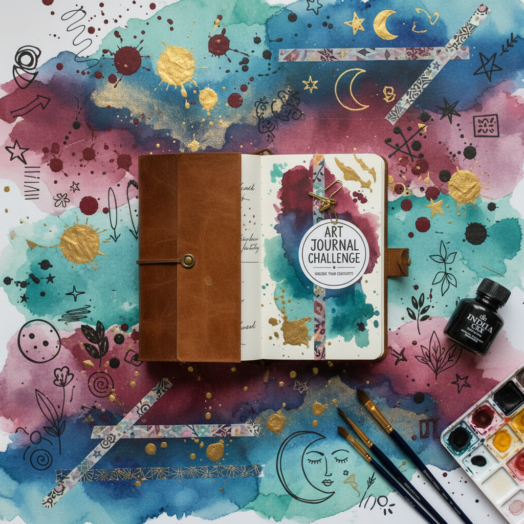 Challenge Art Journal Class - Magenta