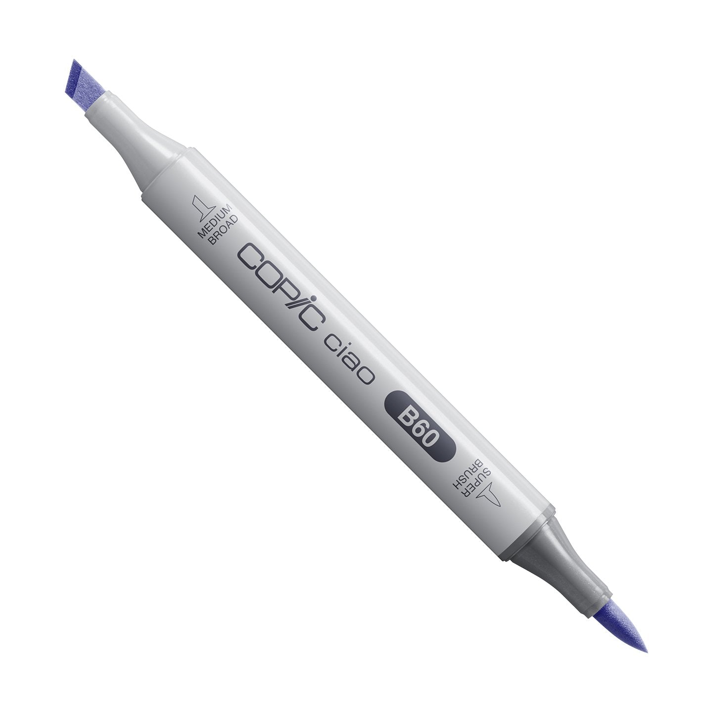 Copic Ciao B60 Pale Blue Gray alcohol marker with medium broad and super brush nibs