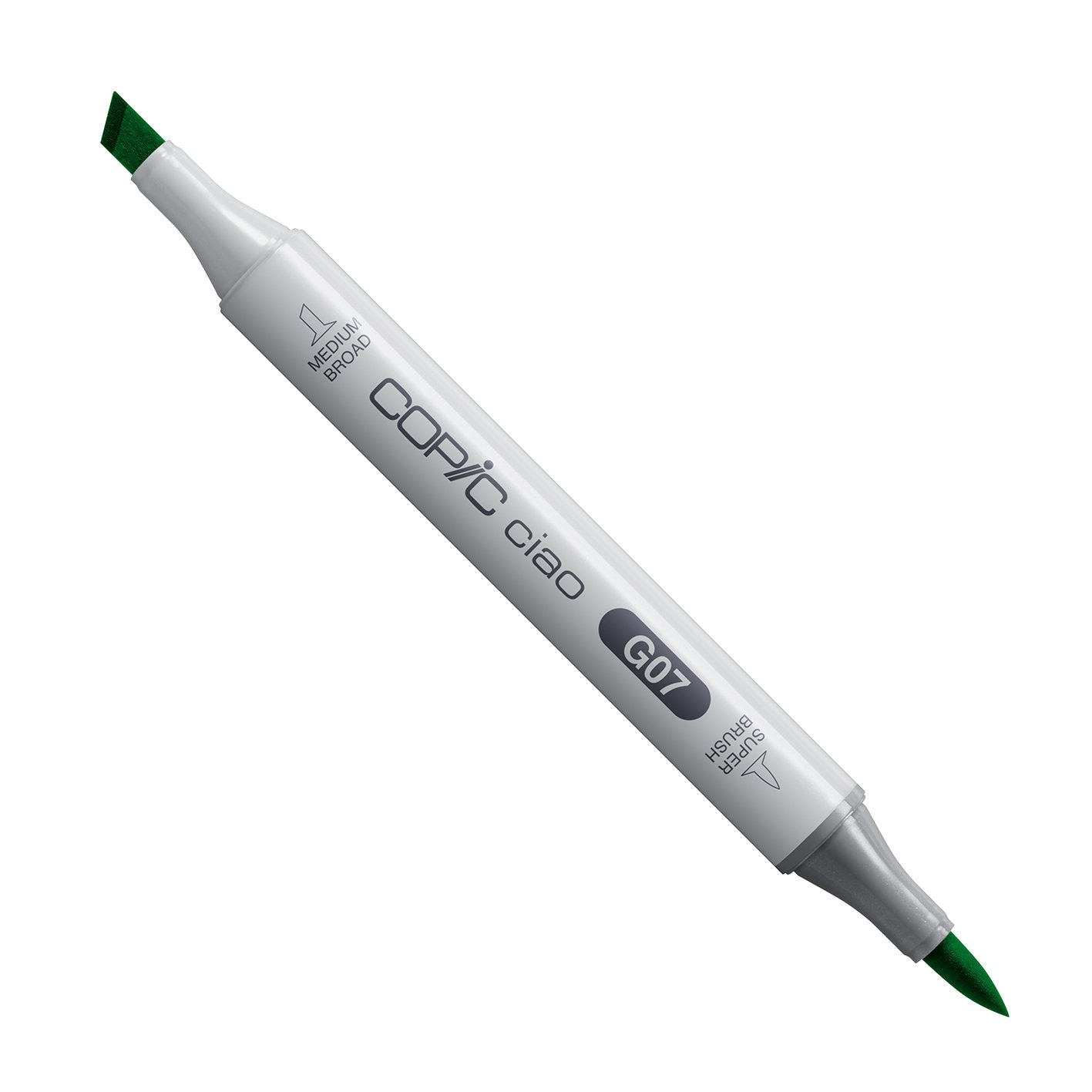 Copic Ciao G07 Nile Green alcohol marker with medium broad and super brush nibs