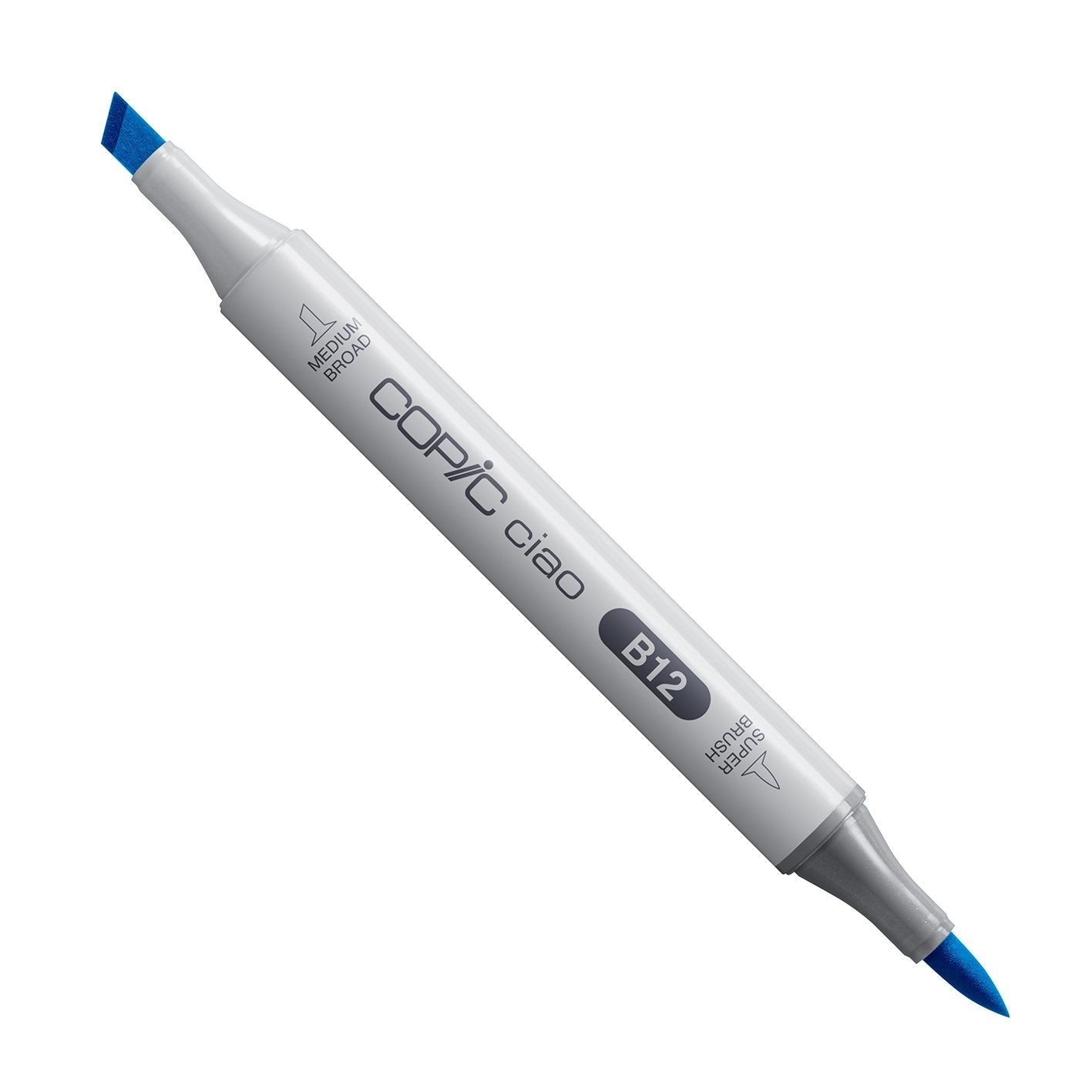 Copic Ciao B12 Ice Blue alcohol marker with medium broad and super brush nibs