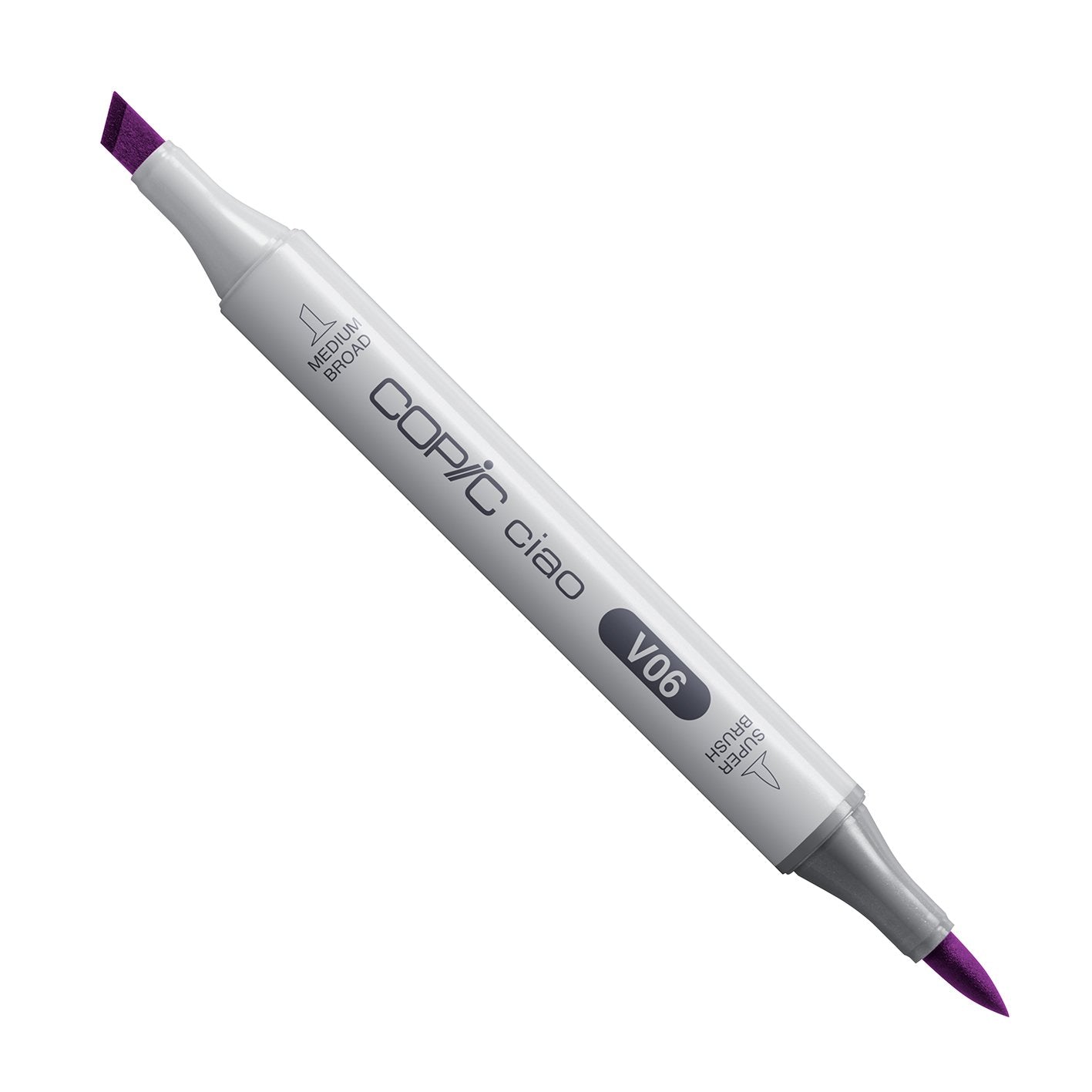 Copic Ciao V06 Lavender alcohol marker with medium broad and super brush nibs