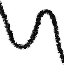 Idea-Ology - Black Tinsel Trimmings 4yd Halloween