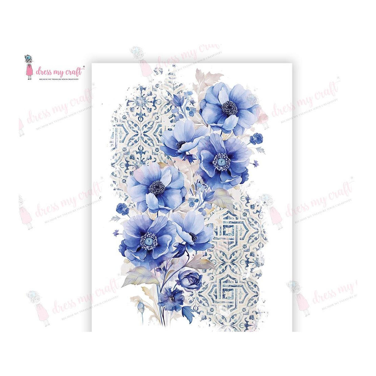 Dress My Craft Mini Transfer Me Sheet 4X6 - Magical Blue