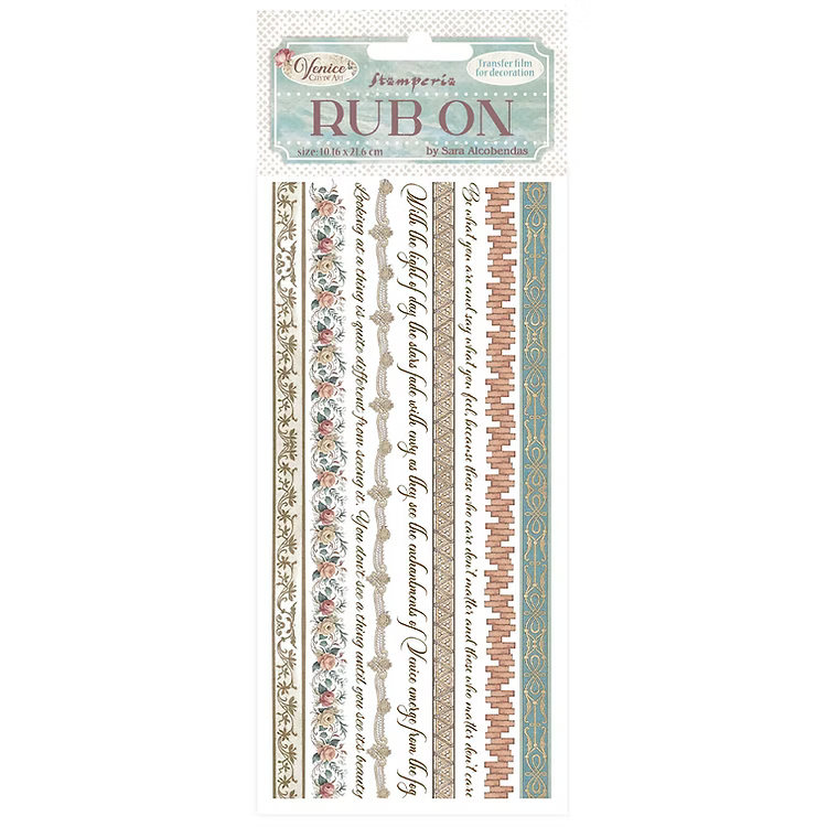 Stamperia Rub-On - Venice City of Art Stripes