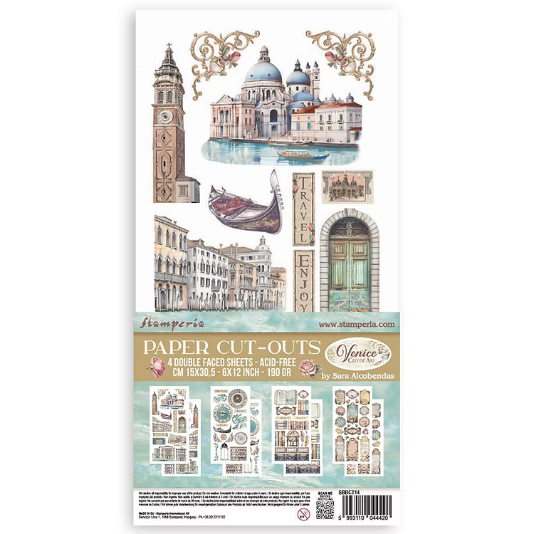 Stamperia Double-Sided Paper Cut-Outs - Venice City of Art