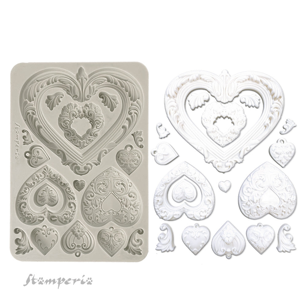 Stamperia Silicone Mould A5 - Hearts