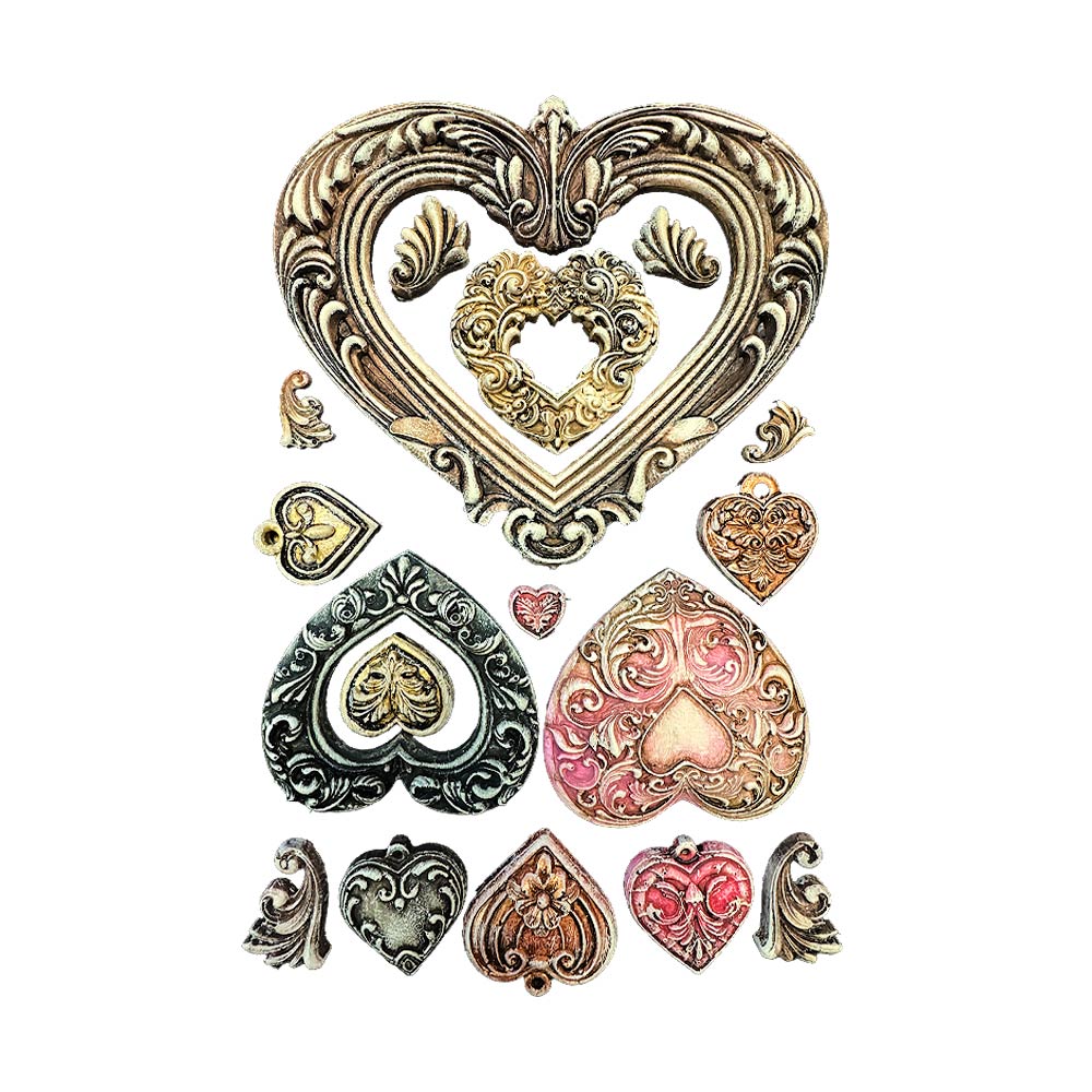 Stamperia Silicone Mould A5 - Hearts