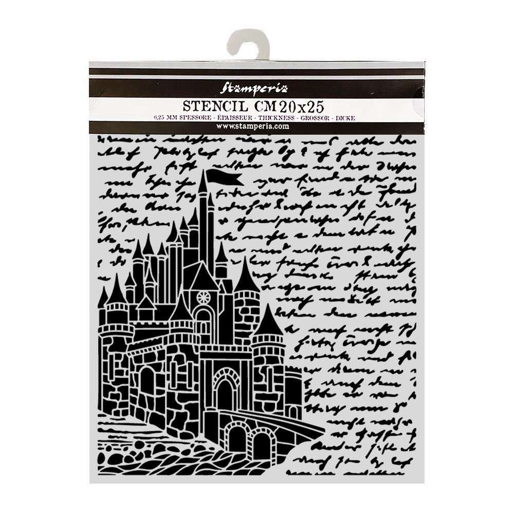 Stamperia Stencil 20x25cm - Wonderland - Castle
