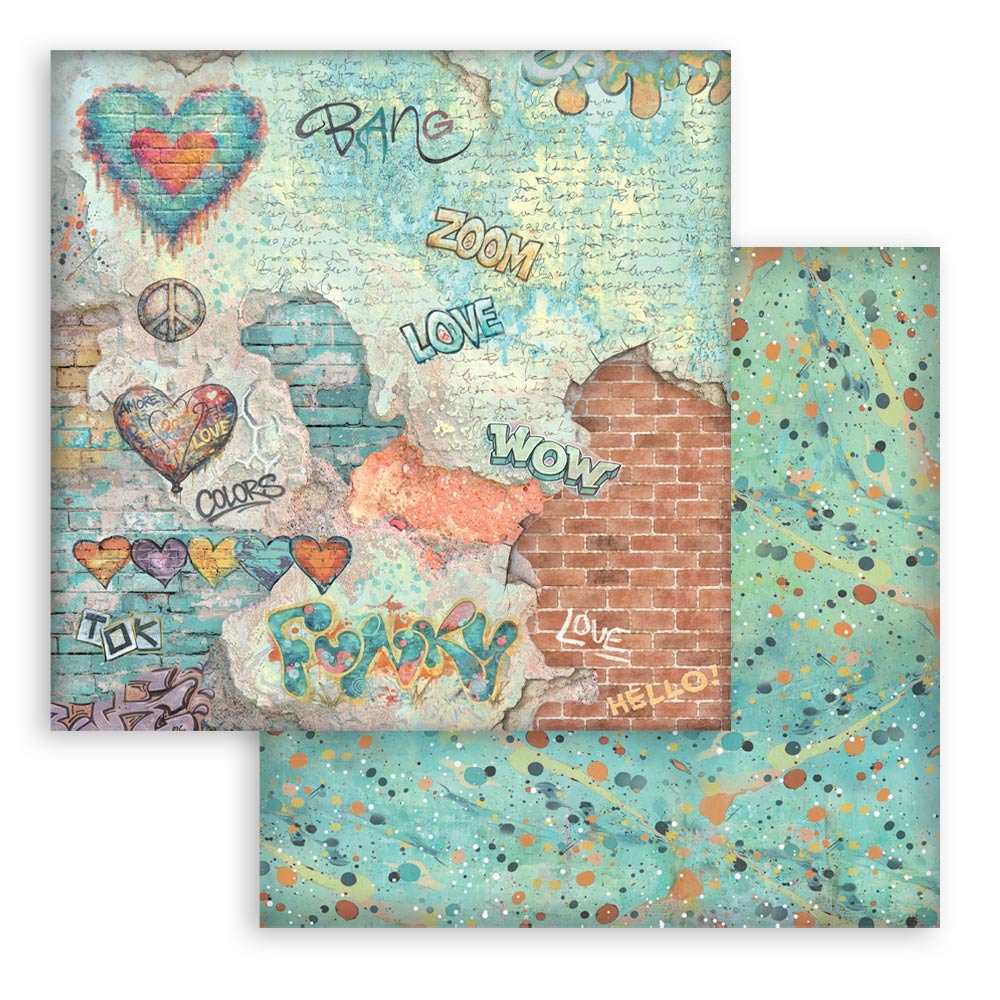 Stamperia Backgrounds Double-Sided Paper Pad 12x12 - Furry Friends 2