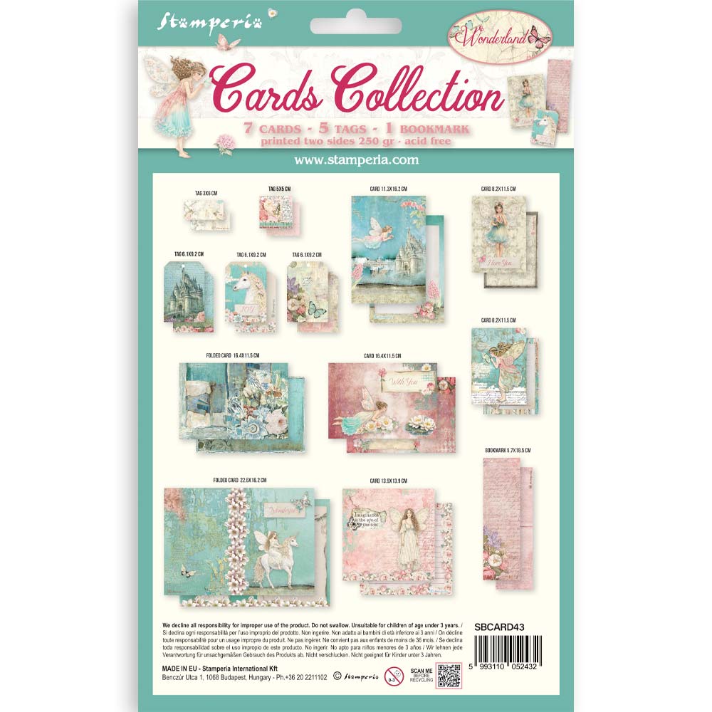Stamperia Cards Collection - Wonderland