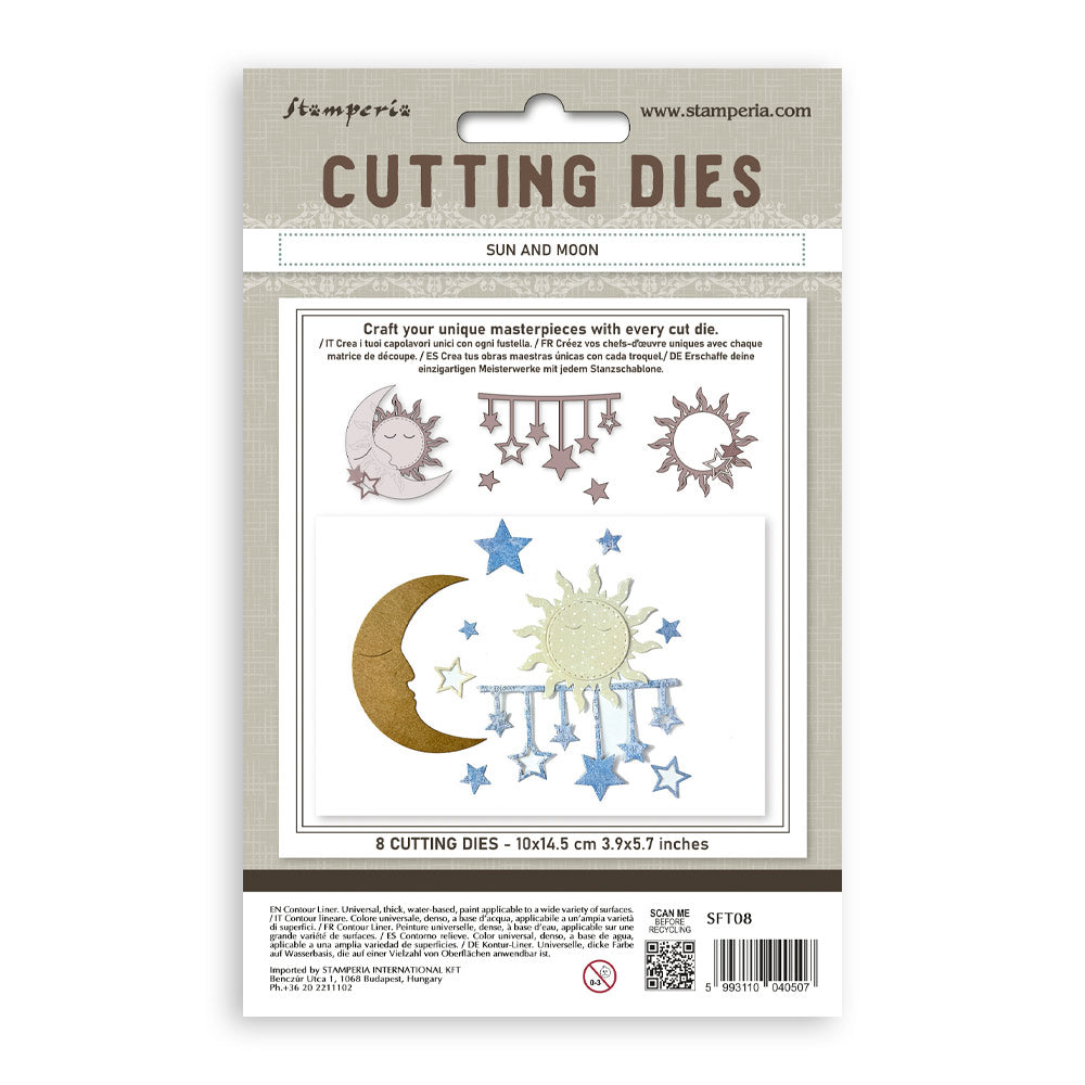 Stamperia Cutting Dies A6 - Sun and Moon