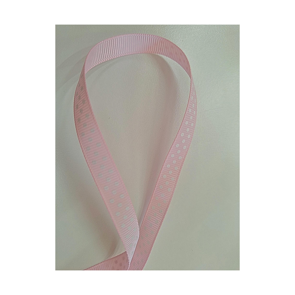 Polka Dot Crossgrain Ribbon 10mm - Pink