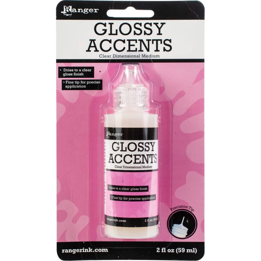 Ranger Glossy Accents 59 ml clear dimensional gloss medium with precision tip