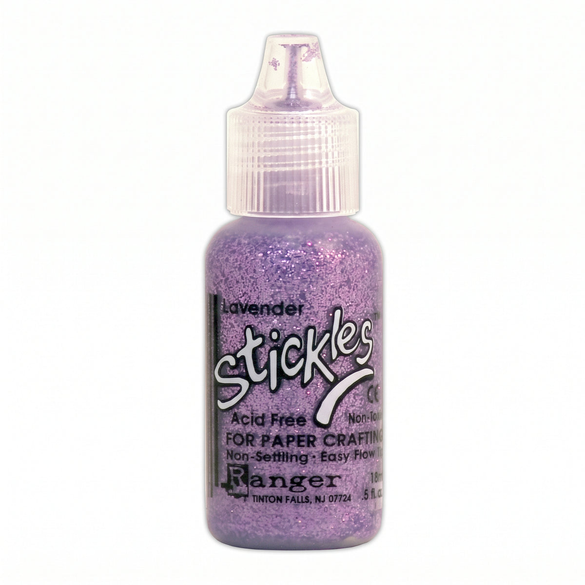 Ranger Stickles glitter glue in a clear squeeze bottle with a precision applicator tip