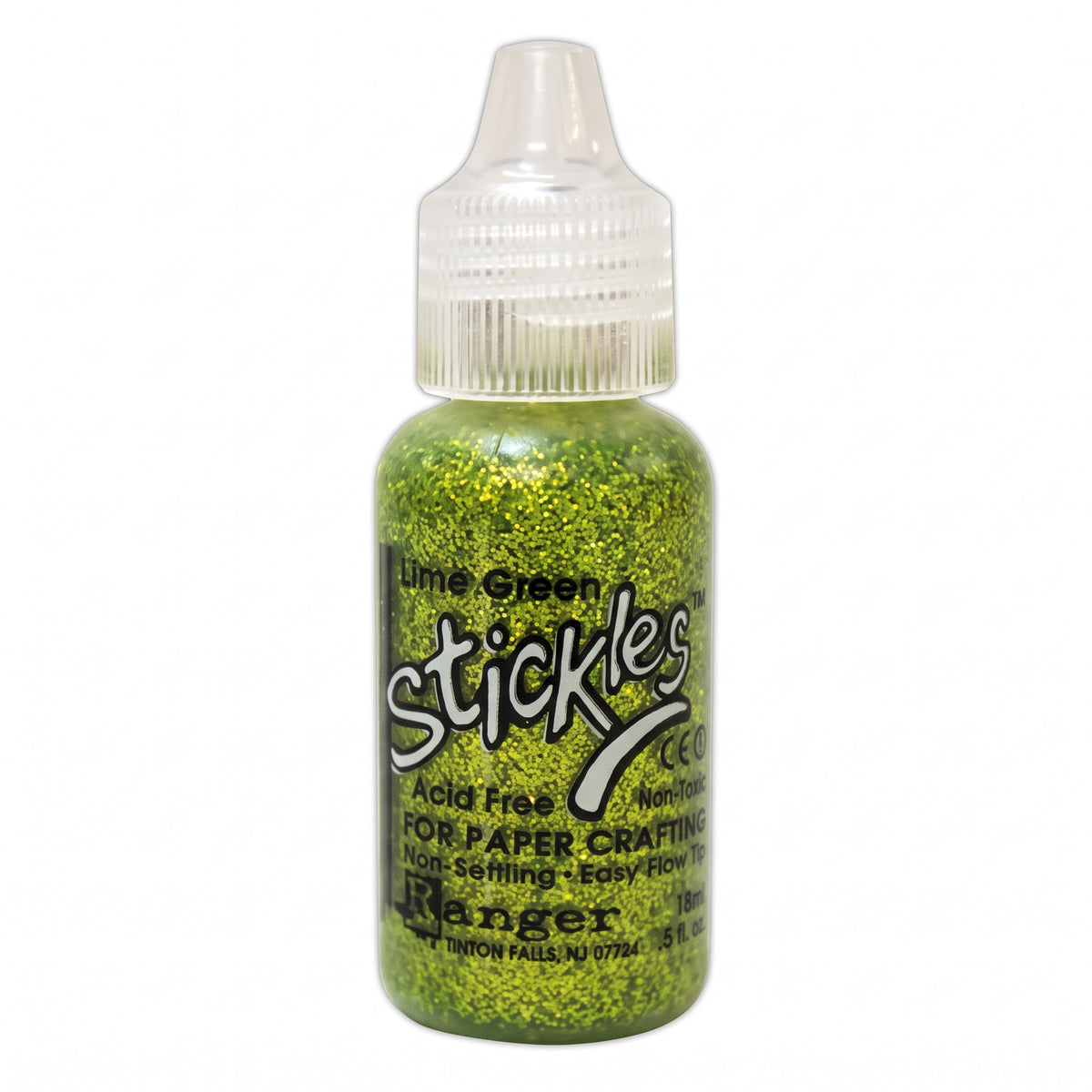 Ranger Stickles glitter glue in a clear squeeze bottle with a precision applicator tip