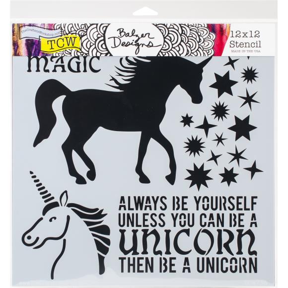 Crafter's Workshop Template 12X12 - Unicorn