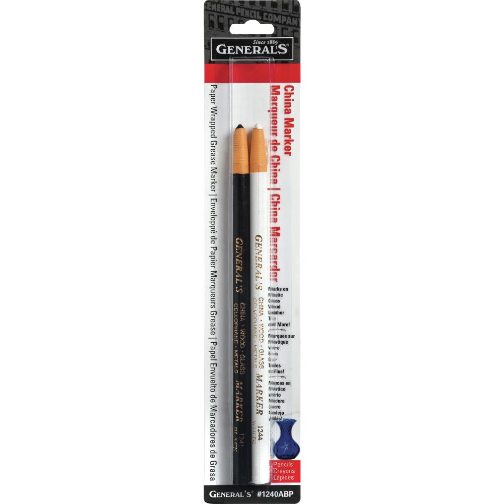 China Marker Multi-Purpose Grease Pencils - Black & White