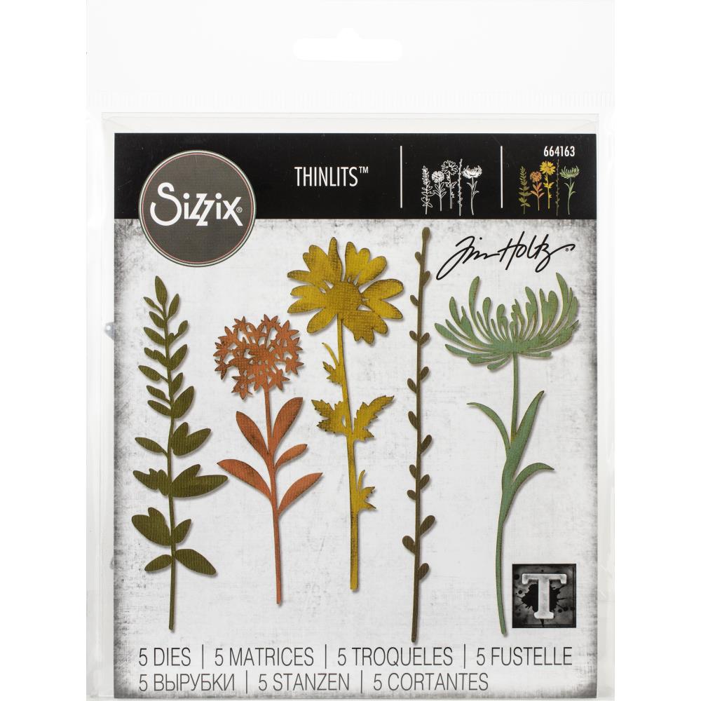 Sizzix Thinlits Dies By Tim Holtz - Wildflower Stems #1
