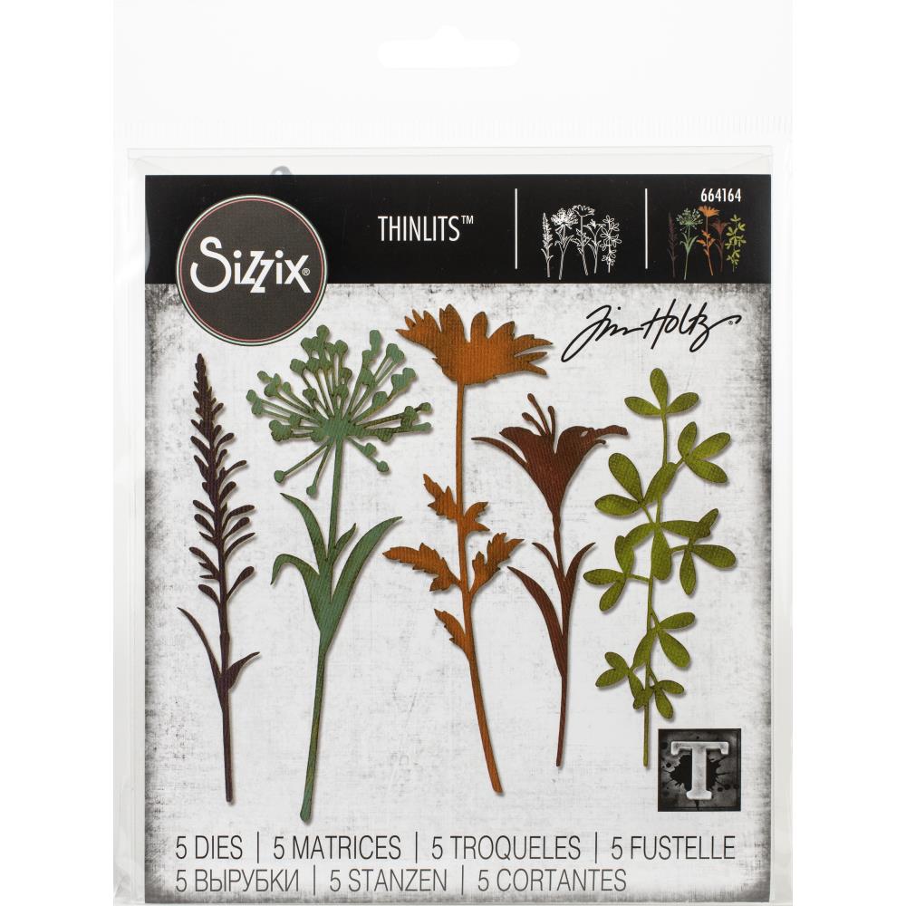 Sizzix Thinlits Dies By Tim Holtz - Wildflower Stems #2