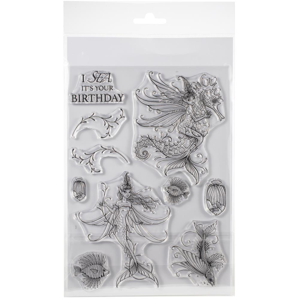Pink Ink Designs A5 Clear Stamp Set - Sea Nymphs