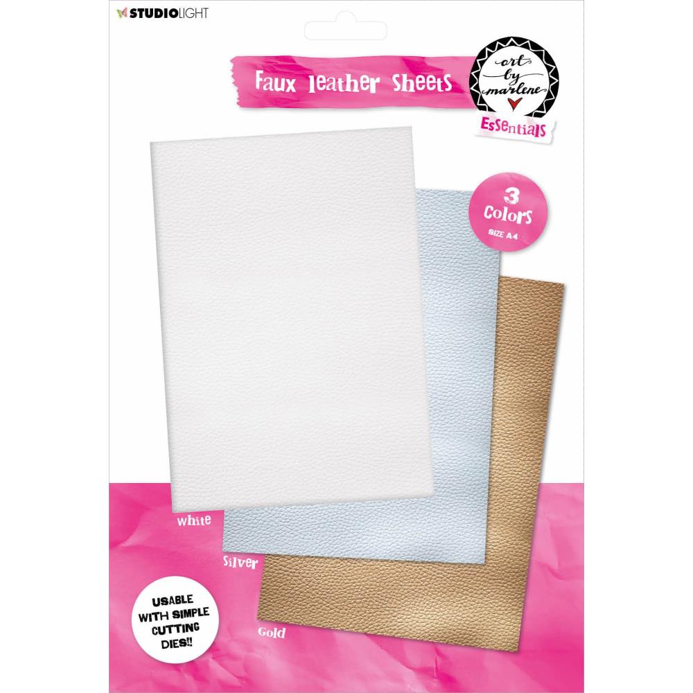 Studio Light Art By Marlene Faux Leather Sheets A4 3pk