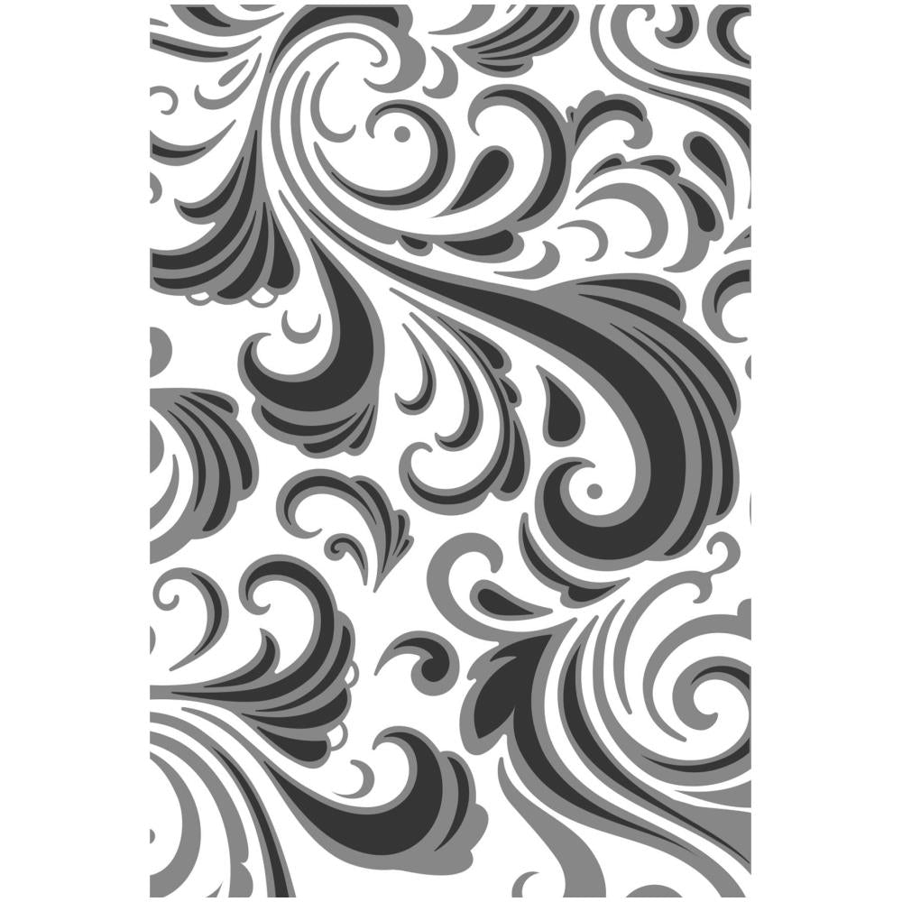 Sizzix 3D Impresslits Embossing Folder - Swirls.