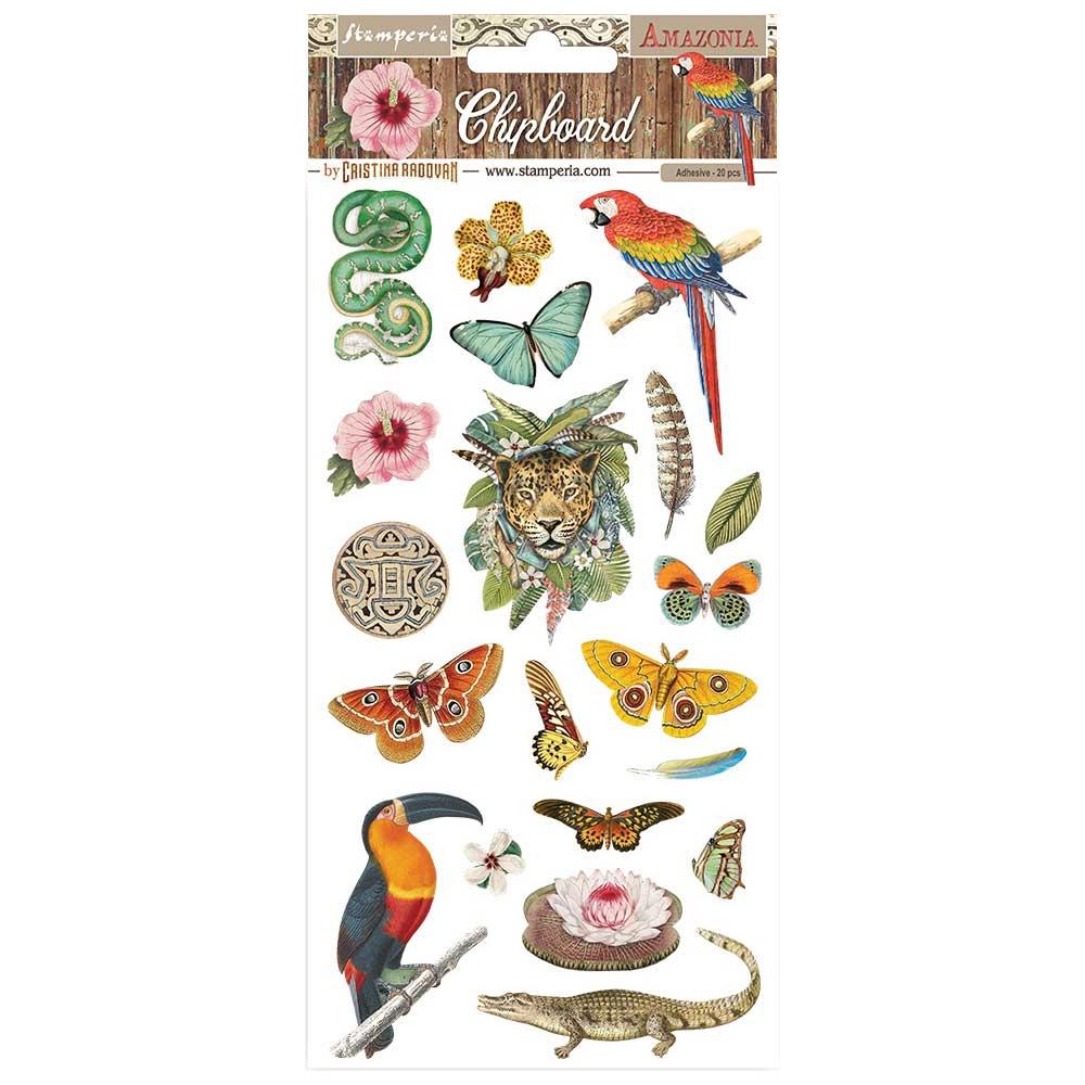 Stamperia Adhesive Chipboard - Amazonia