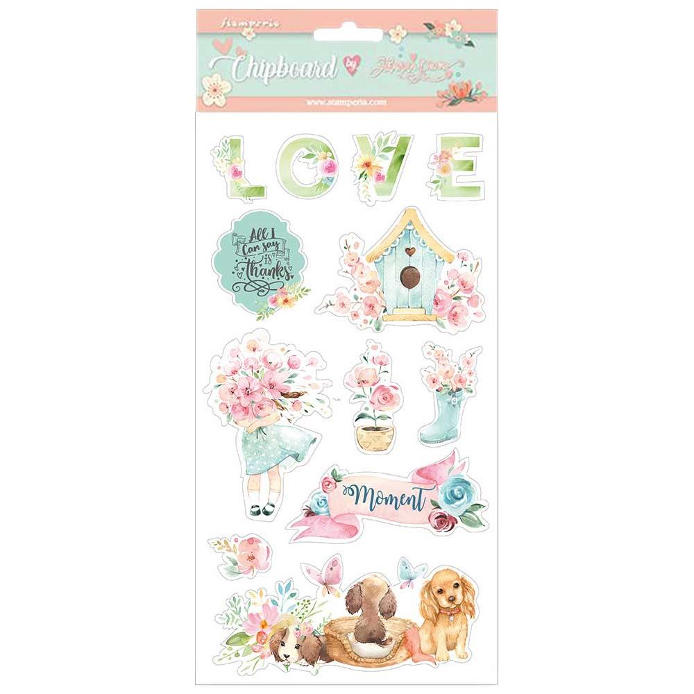 Stamperia Adhesive Chipboard - Circle Of Love