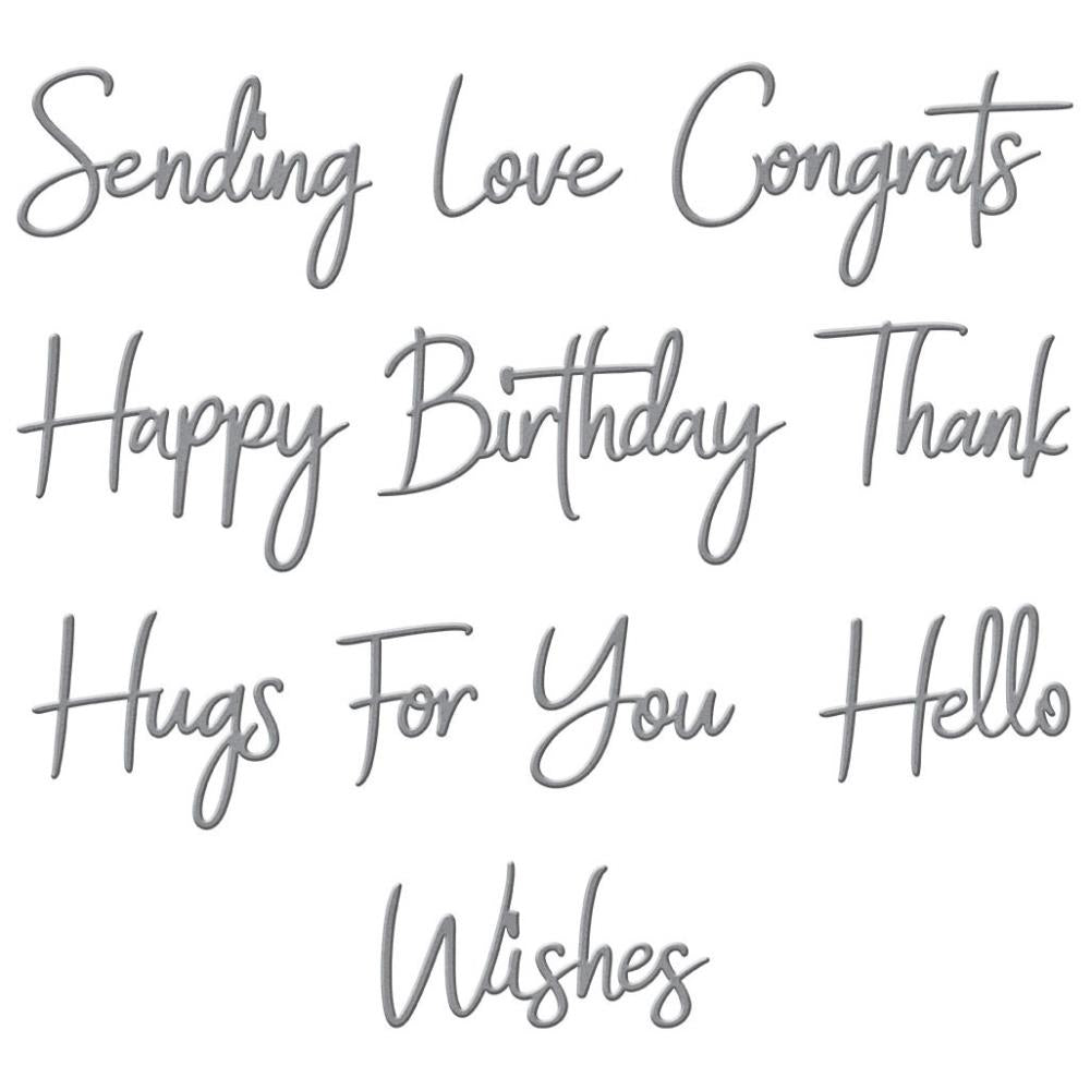 Spellbinders Etched Dies - Simply Perfect Mix & Match Sentiments