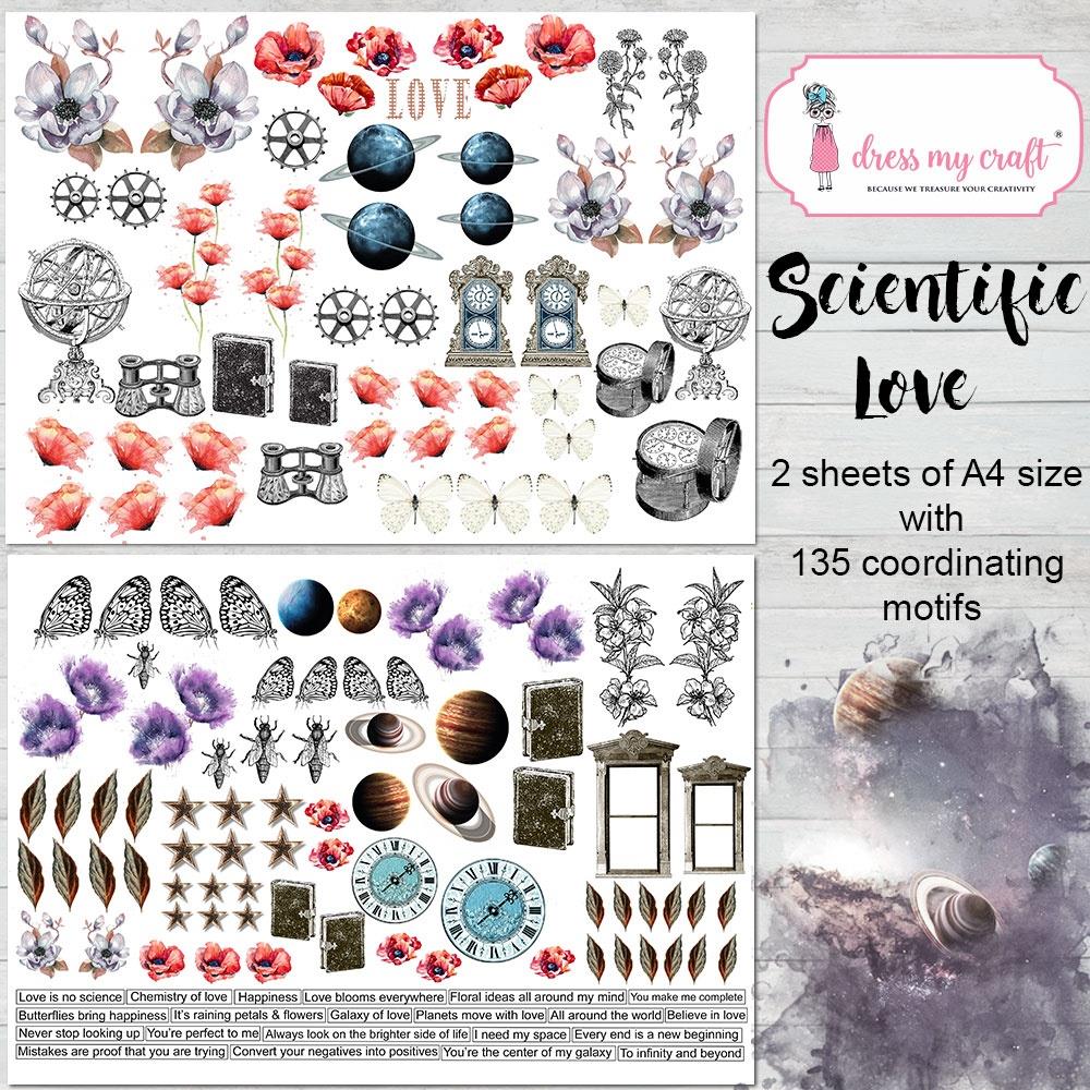 Dress My Craft Image Sheet 240gsm A4 - Scientific Love