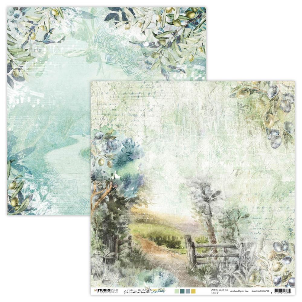 Jenine's Mindful Art New Awakening Double-Sided Cardstock - NR. 35 Roads & Branches
