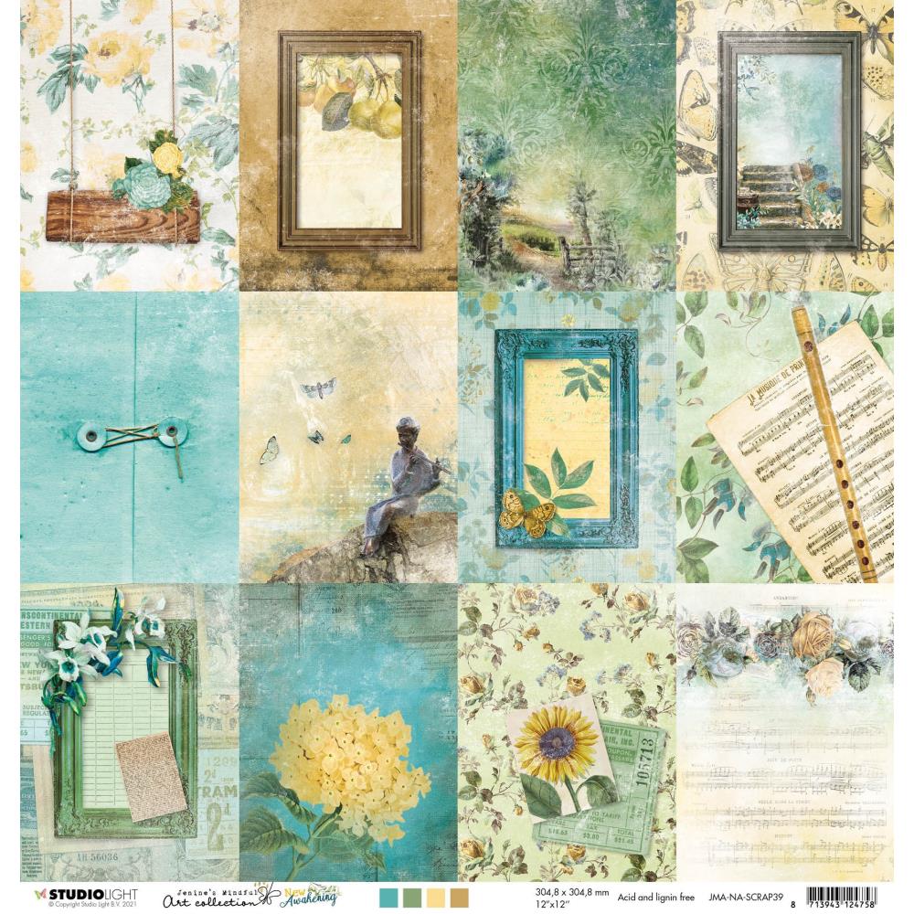 Jenine's Mindful Art New Awakening Double-Sided Cardstock - NR. 39 Small Designs