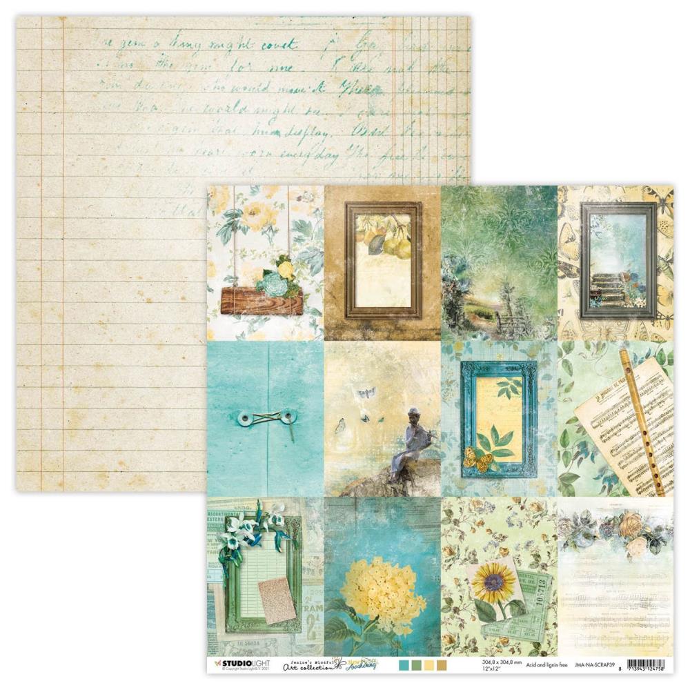 Jenine's Mindful Art New Awakening Double-Sided Cardstock - NR. 39 Small Designs