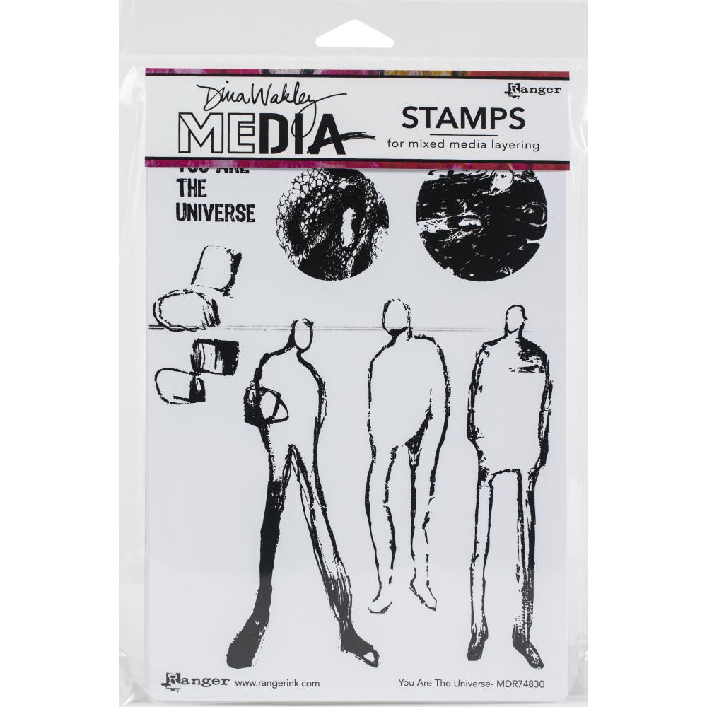 Dina Wakley Media Cling Stamps - You Are The Universe