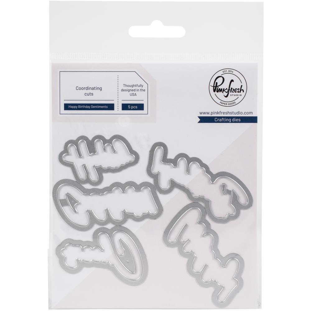 Pinkfresh Studio Die - Happy Birthday Sentiments