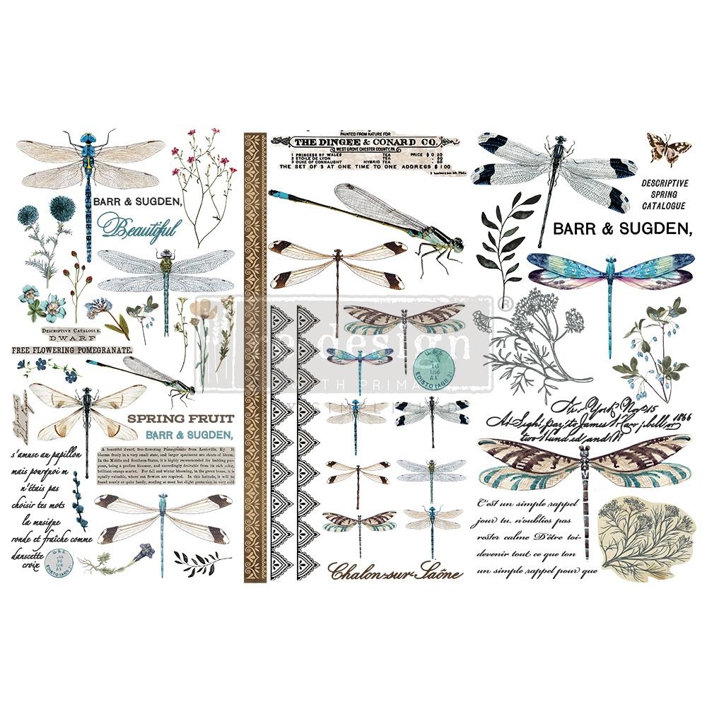 Prima Marketing Re-Design Decor Transfers - Spring Dragonfly