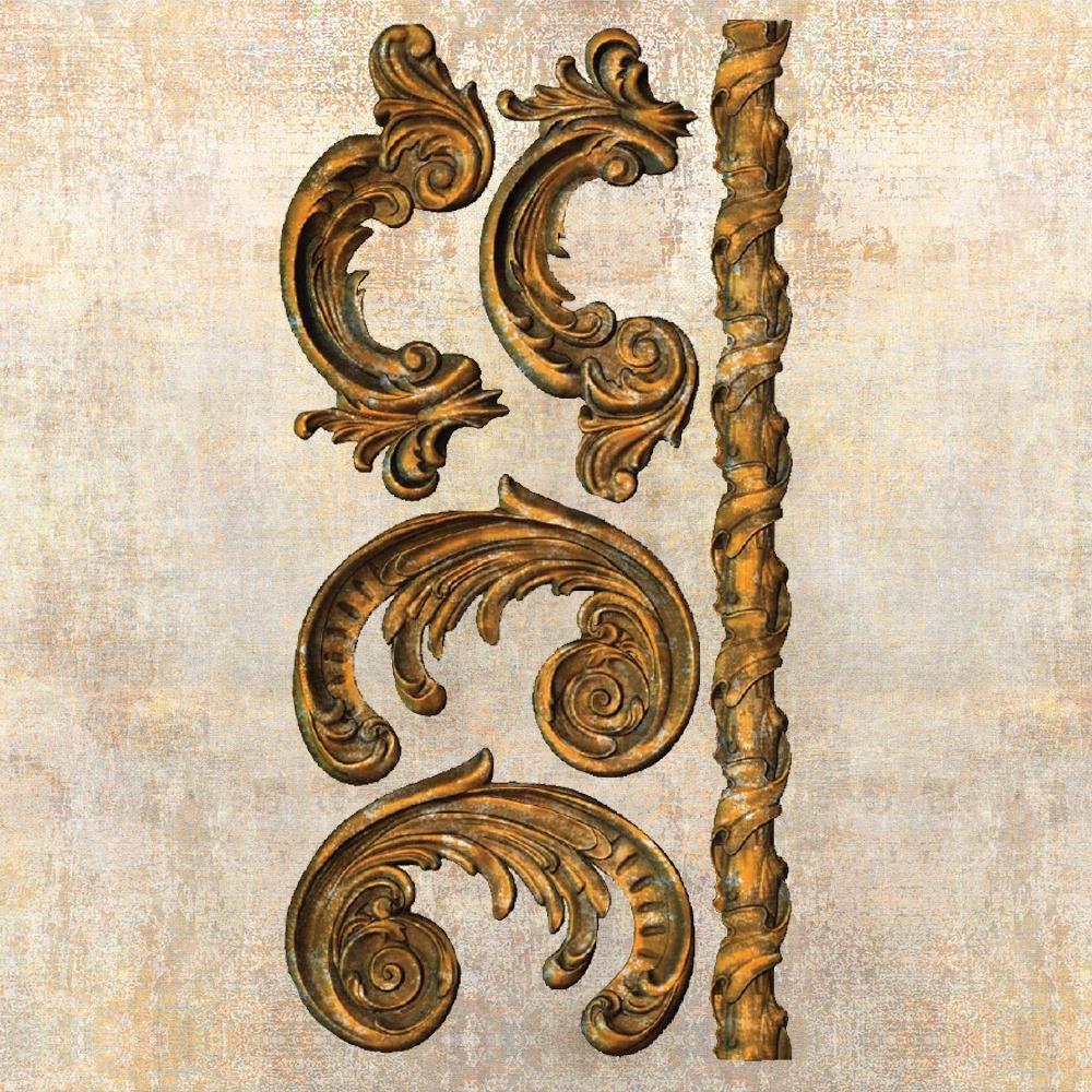 Prima Marketing Re-Design Mould - Lilian Scrolls