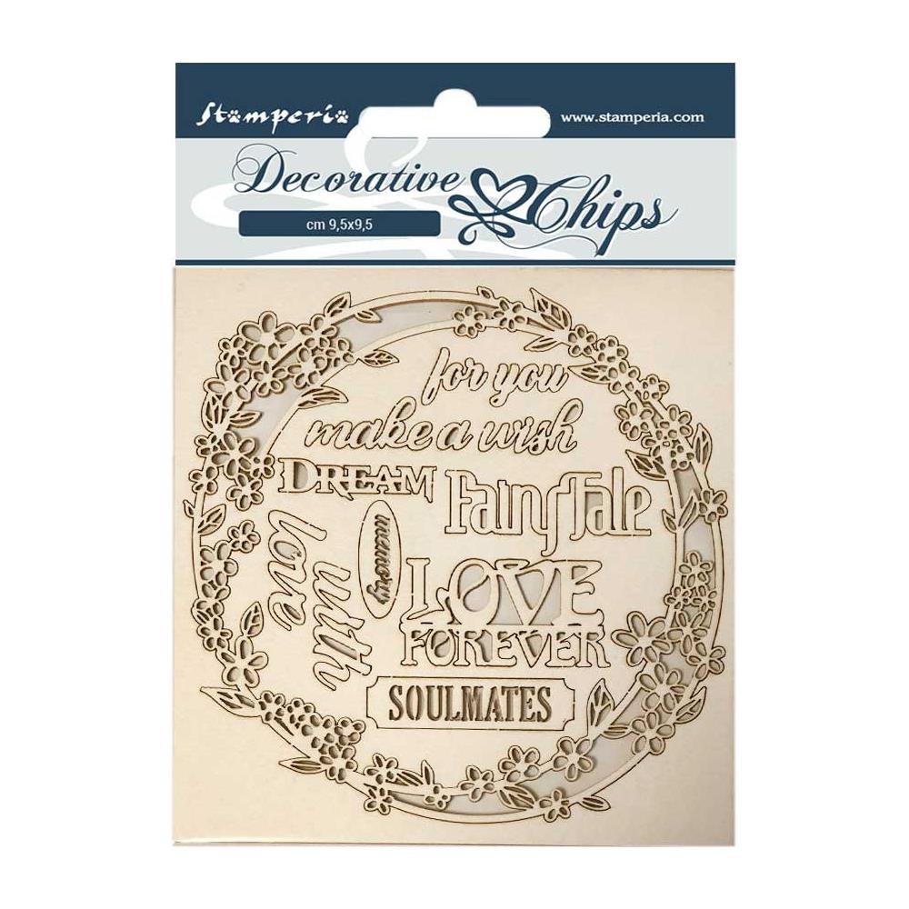 Stamperia Decorative Chips - Garland Love Sleeping Beauty