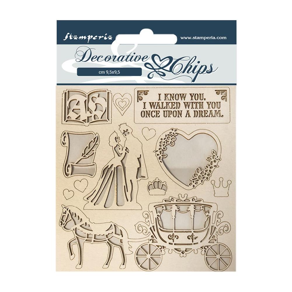 Stamperia Decorative Chips - Coach Sleeping Beauty