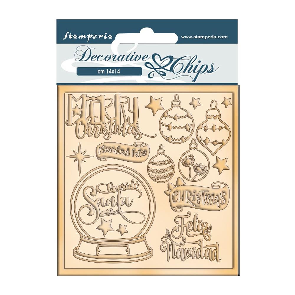 Stamperia Decorative Chips - Christmas Rose