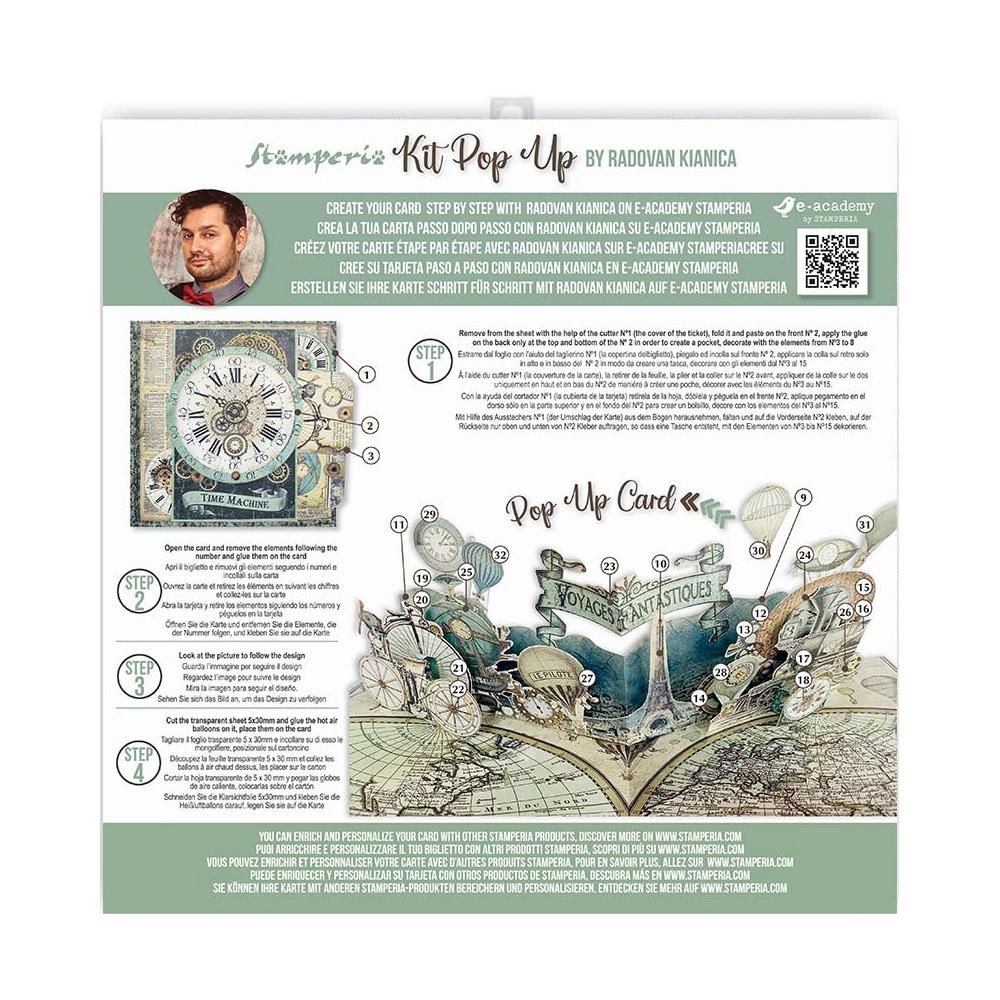 Stamperia Pop-Up Card Kit - Voyages Fantastiques Balloon