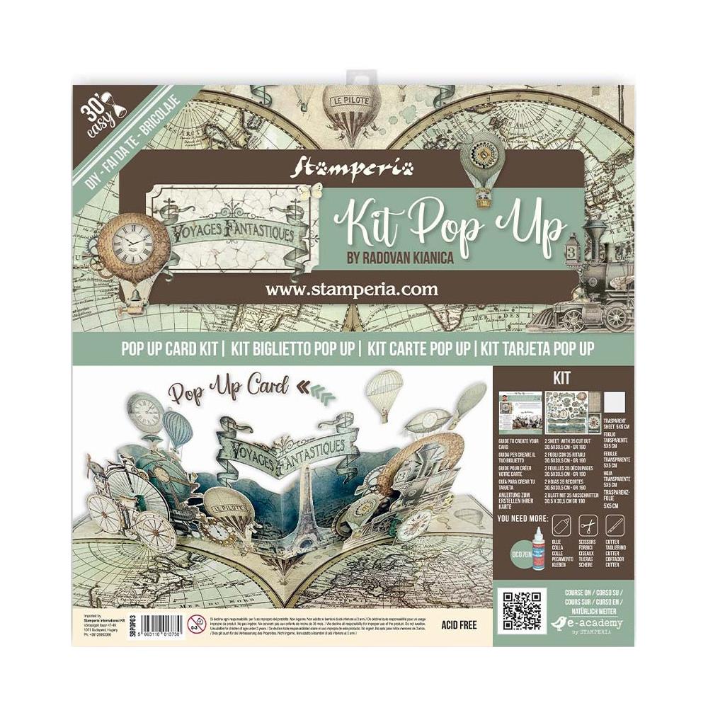 Stamperia Pop-Up Card Kit - Voyages Fantastiques Balloon
