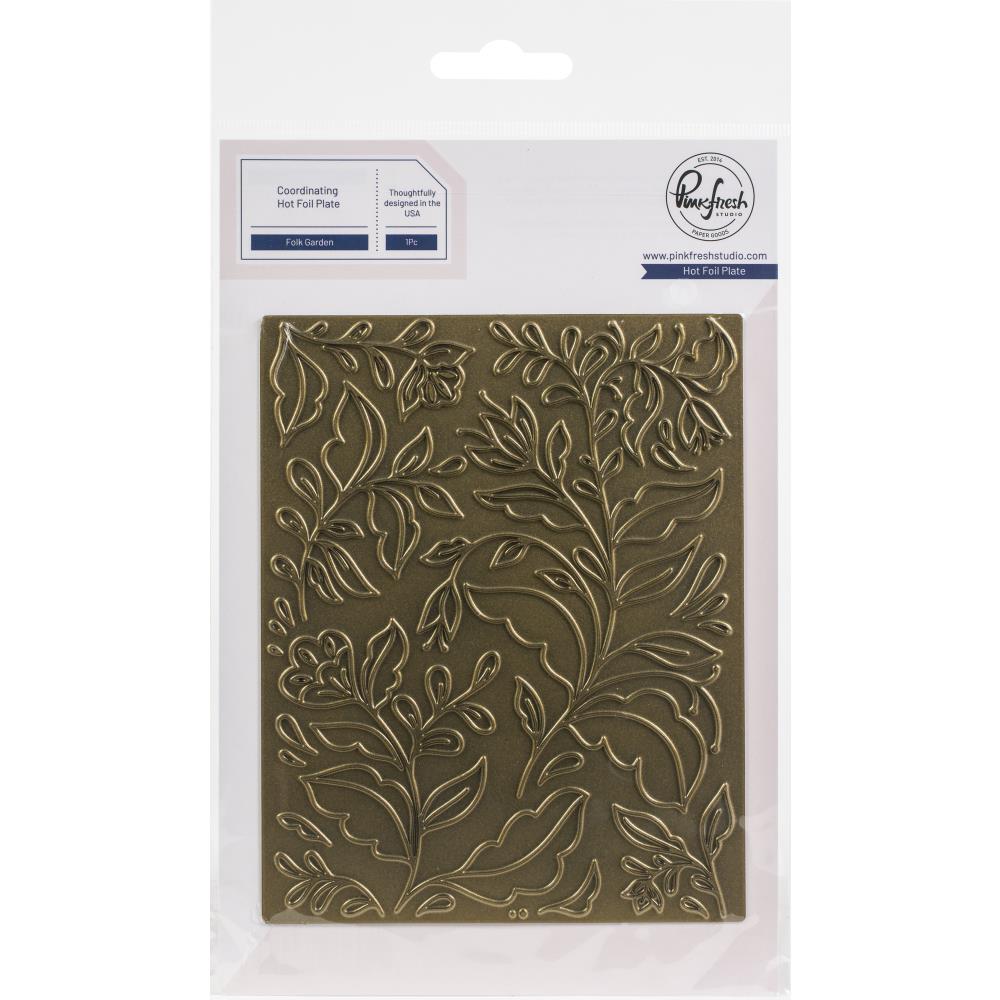 Pinkfresh Studio Hot Foil Plate - Folk Garden