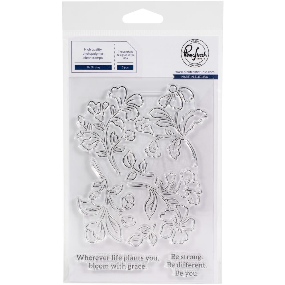 Pinkfresh Studio Clear Stamp Set - Be Strong