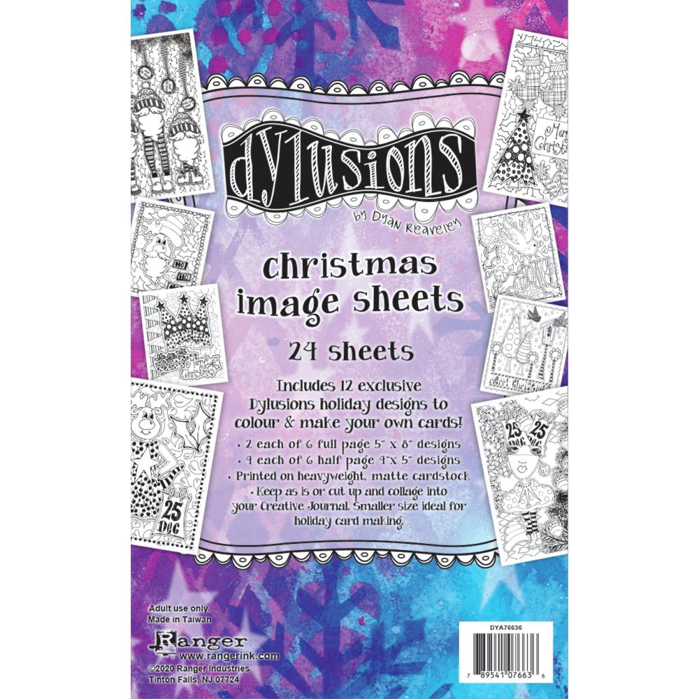 Dyan Reaveleys Dylusions Coloring Sheets - Holiday